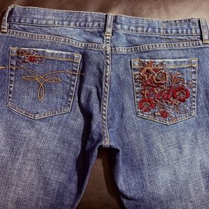 Ted Baker Blue Jeans with Floral Embroidery